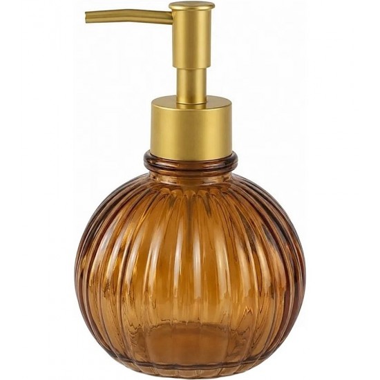 Porta Sabonete Líquido 335ml De Vidro Ambar